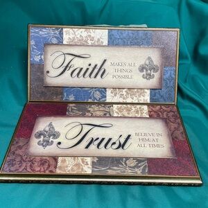 Inspirational Trust Wall Art Set of 2